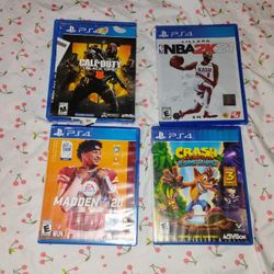 PS4 Games &5 Each Pickup Only Cash 
