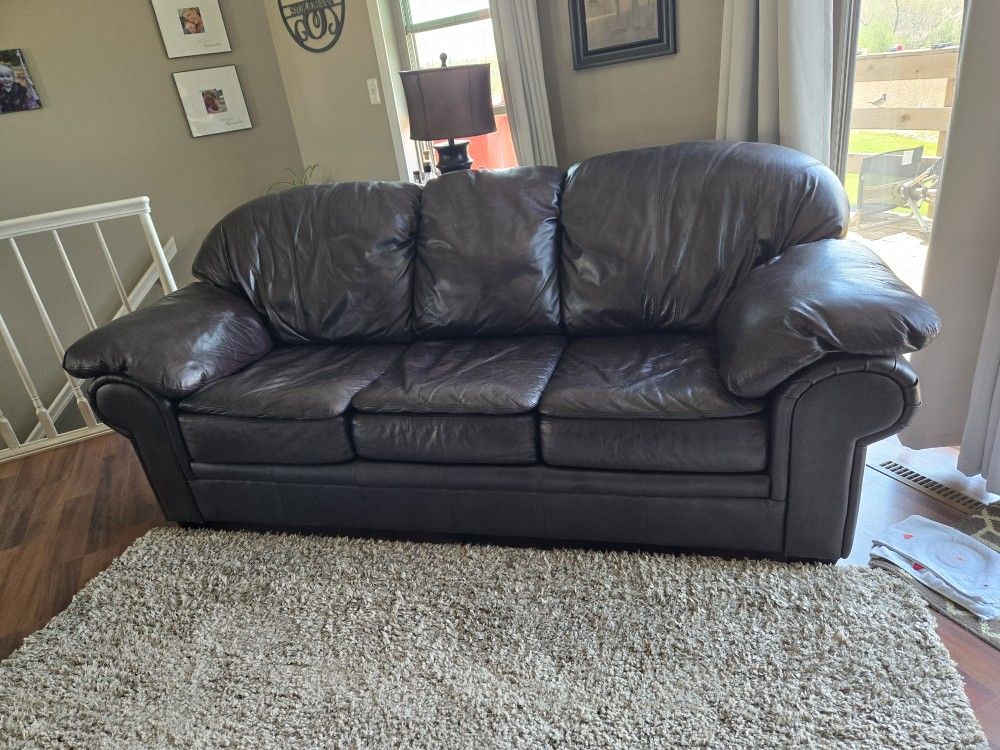 Leather Sofa & Love Seat