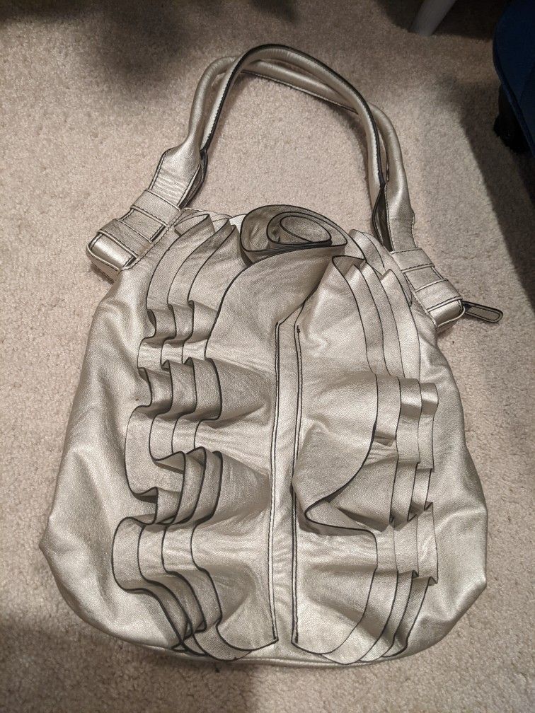 Metallic Silver Handbag