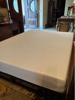 Full Size Bed Frame and Memory Foam Mattress