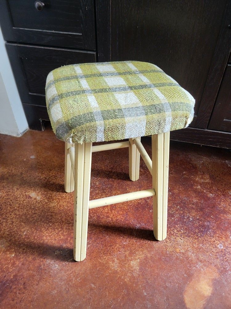 Vintage Stool 18" Tall 12x12 Seat