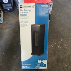 Utilitech 17ln Ceramic Heater 1500 -Watt Ceramic Tower Indoor Electric Space Heater with Thermostat
