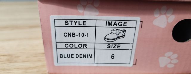 Kids Slip-On Shoes Blue Denim Size 6