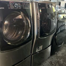 LG Washer 5.2 Cu. Ft & 9.0 cu. ft. Large Smart wi-fi Enabled Electric Dryer with TurboSteam