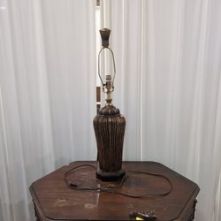Antique Brass Table Lamp with Distinct Base
