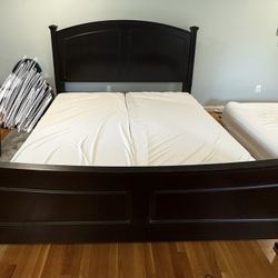 Complete King size Bed.  Box spring Avail. 