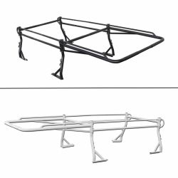 AA-Racks Contractor Pickup Truck Ladder Lumber Rack Full Size Heavy Duty (Long Cab Ext) - Black (X39-LC-BLK)
