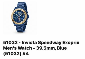 Invicta Speedway Exoprix Men’s 39.5 mm