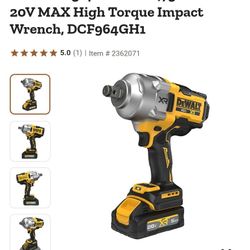 DeWalt 3/4 Wrench W 5 Amp Flex And Charger 
