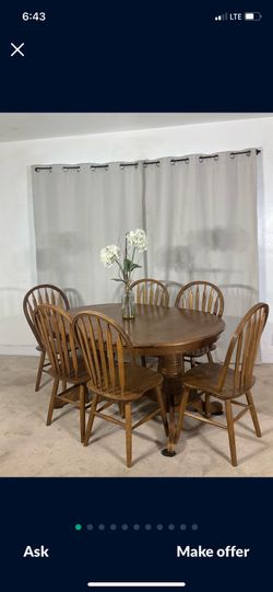 Country Style Dining Table & 6 Chairs