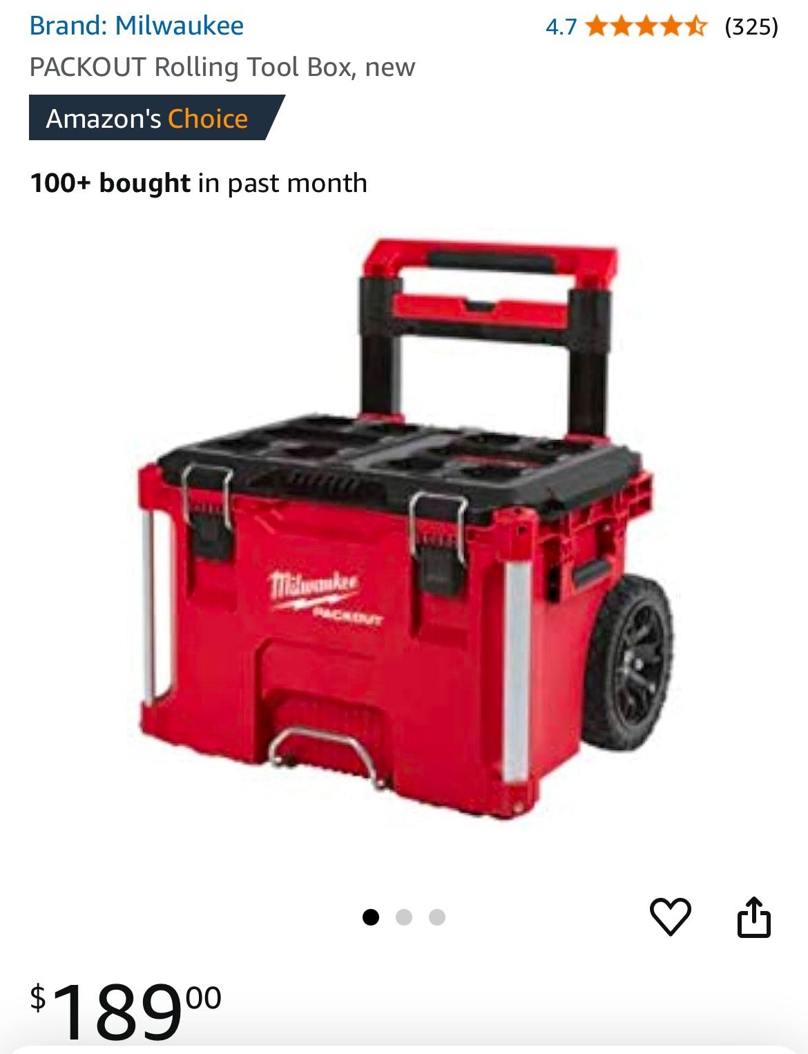 Milwaukee Packout Rolling Toolbox