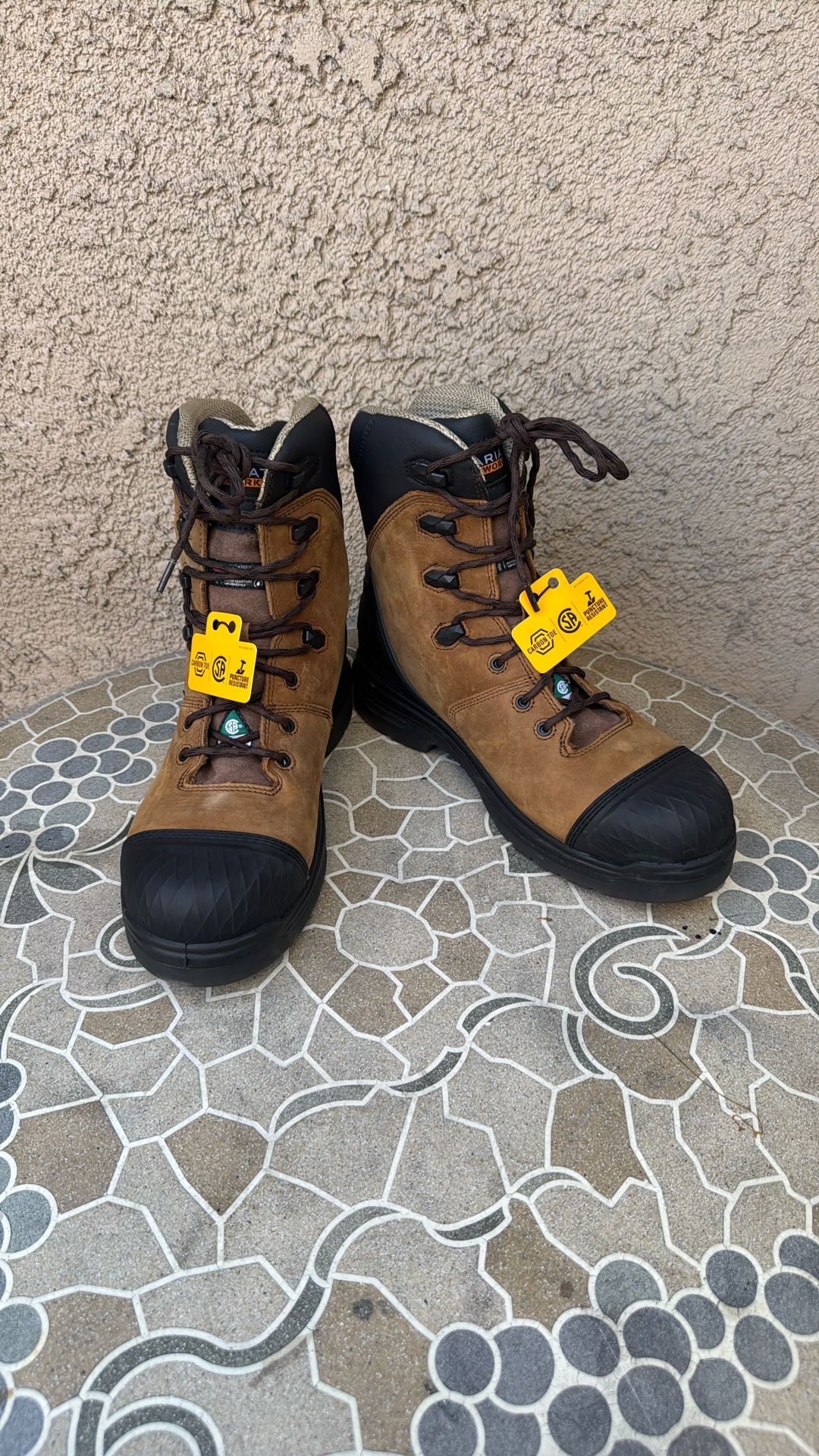 WORK BOOTS ARIAT COMPOSITE TOE WATERPROOF SIZE 10 MENS