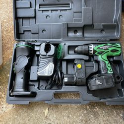 Hitachi Portable Drill/ Light Set