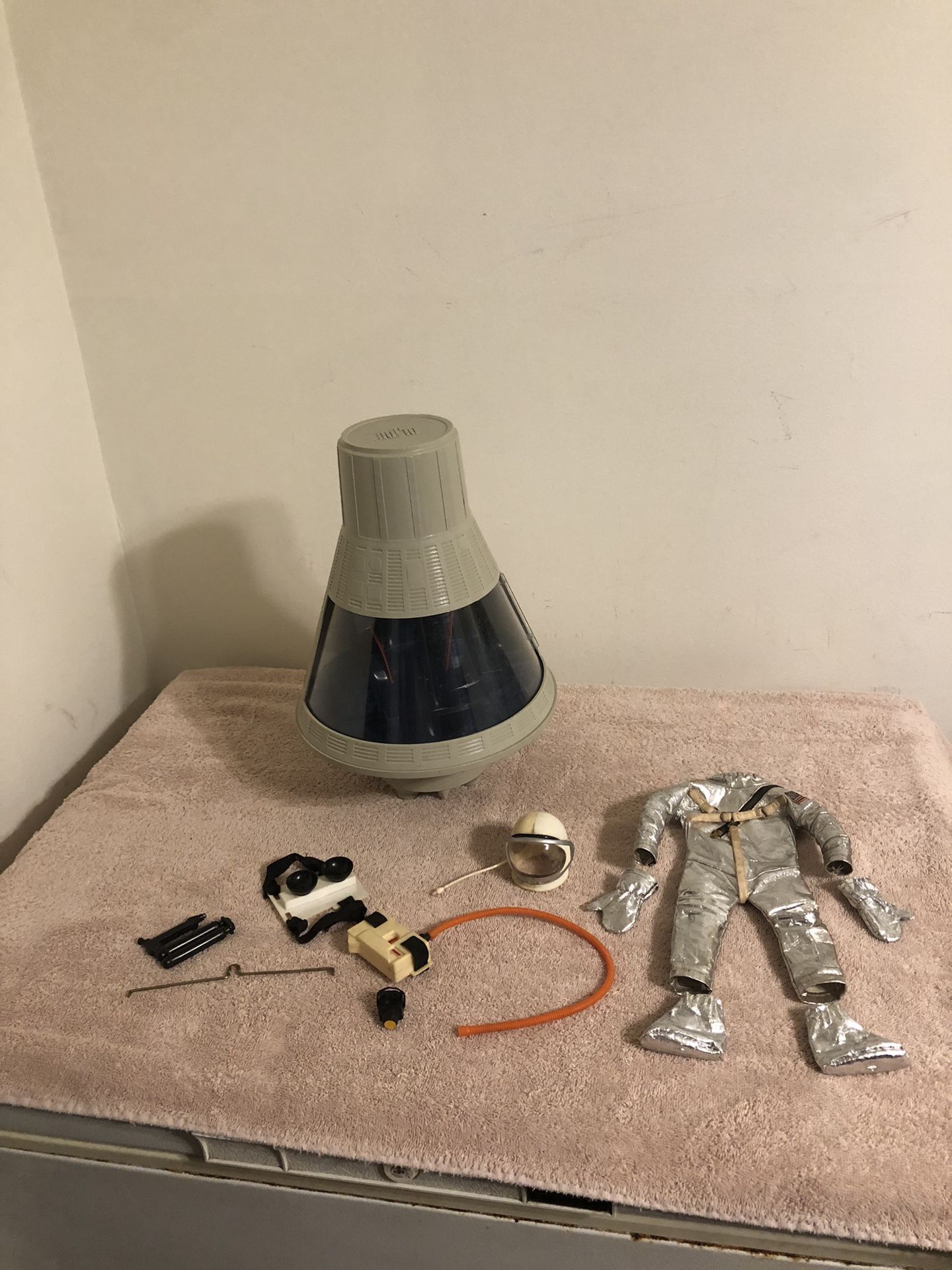 Vintage 1966 GI Joe Official Space Capsule & Authentic Space Suit Near Complete