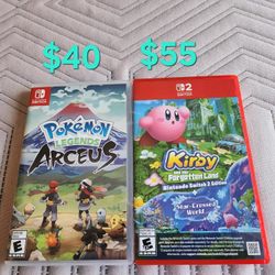 Nintendo Switch Games - Like New - Pokemon Legends Arceus - Kirby And The Forgotten Land Switch 2 Edition 