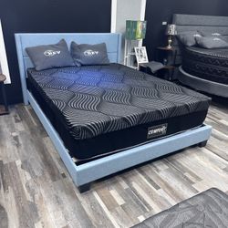 Queen Memory Foam Gel Come With Free Box Spring - Free Delivery 🚚 To Reasonable Distance