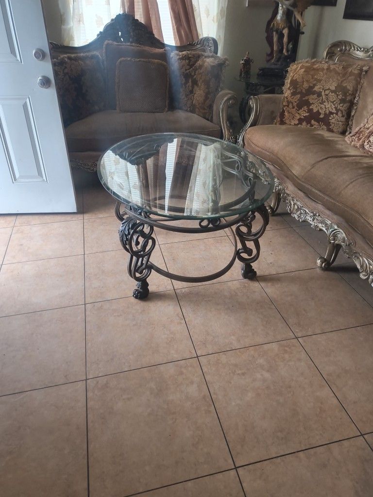 Antique Glass Table Set