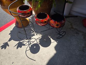 Set de maceteros con base bicicleta($110)