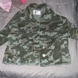 Girls Justice Camouflage Jacket