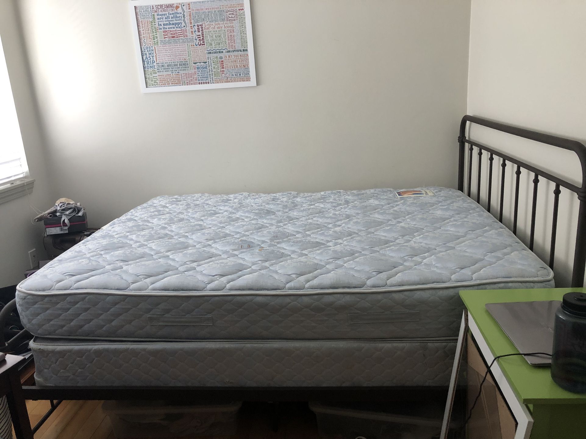 Bed Frame & Double Mattress