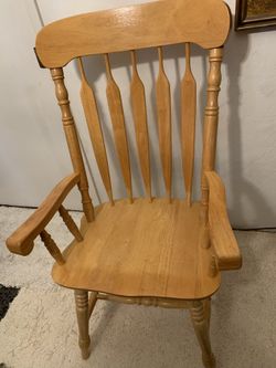 Solid Oakwood Armchairs, like NEW, a Pair.