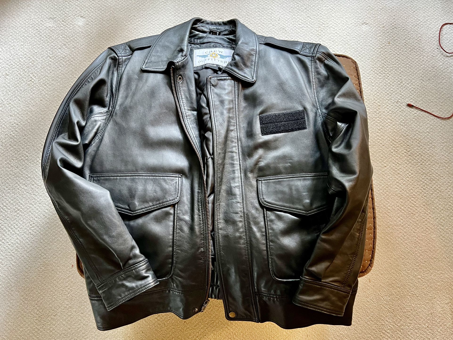 Crew Outfitters Aviator Leather Jacket