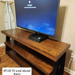 TV Stand And 43inch LG TV 
