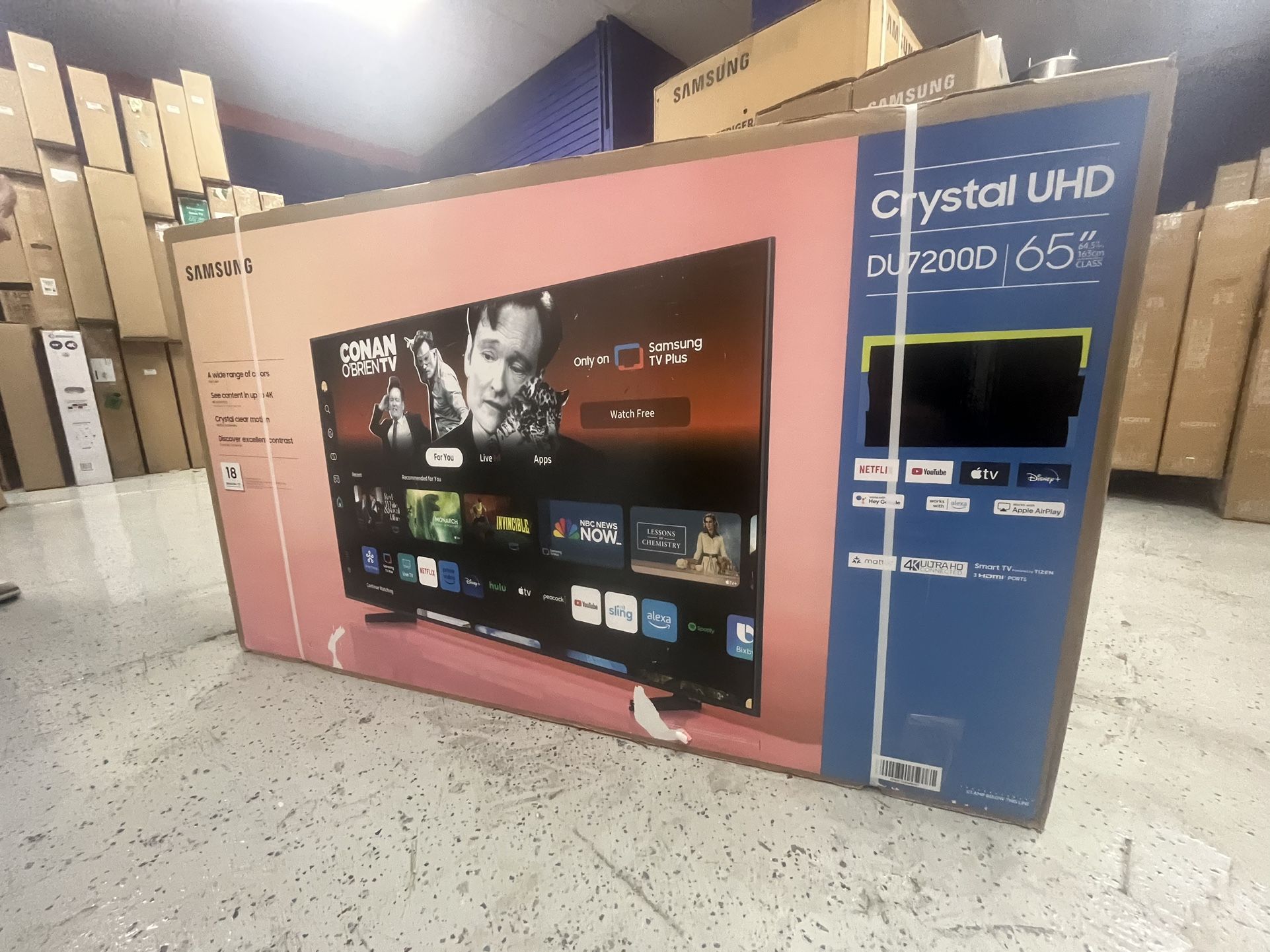 65” Samsung DU7200 4k UHD Smart Tv 60hz