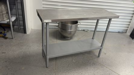 48” x 18” Work table - excellent for small spaces or Food Truck 