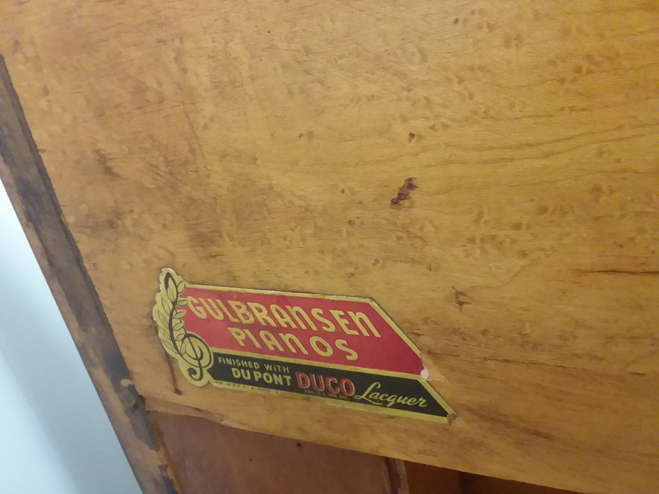 antique gulbransen minuet console piano