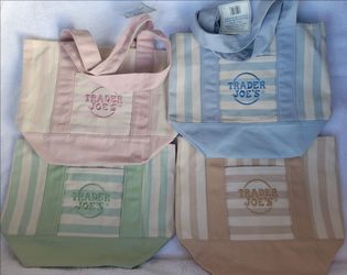 Trader Joe's Stripe Mini Tote Bags