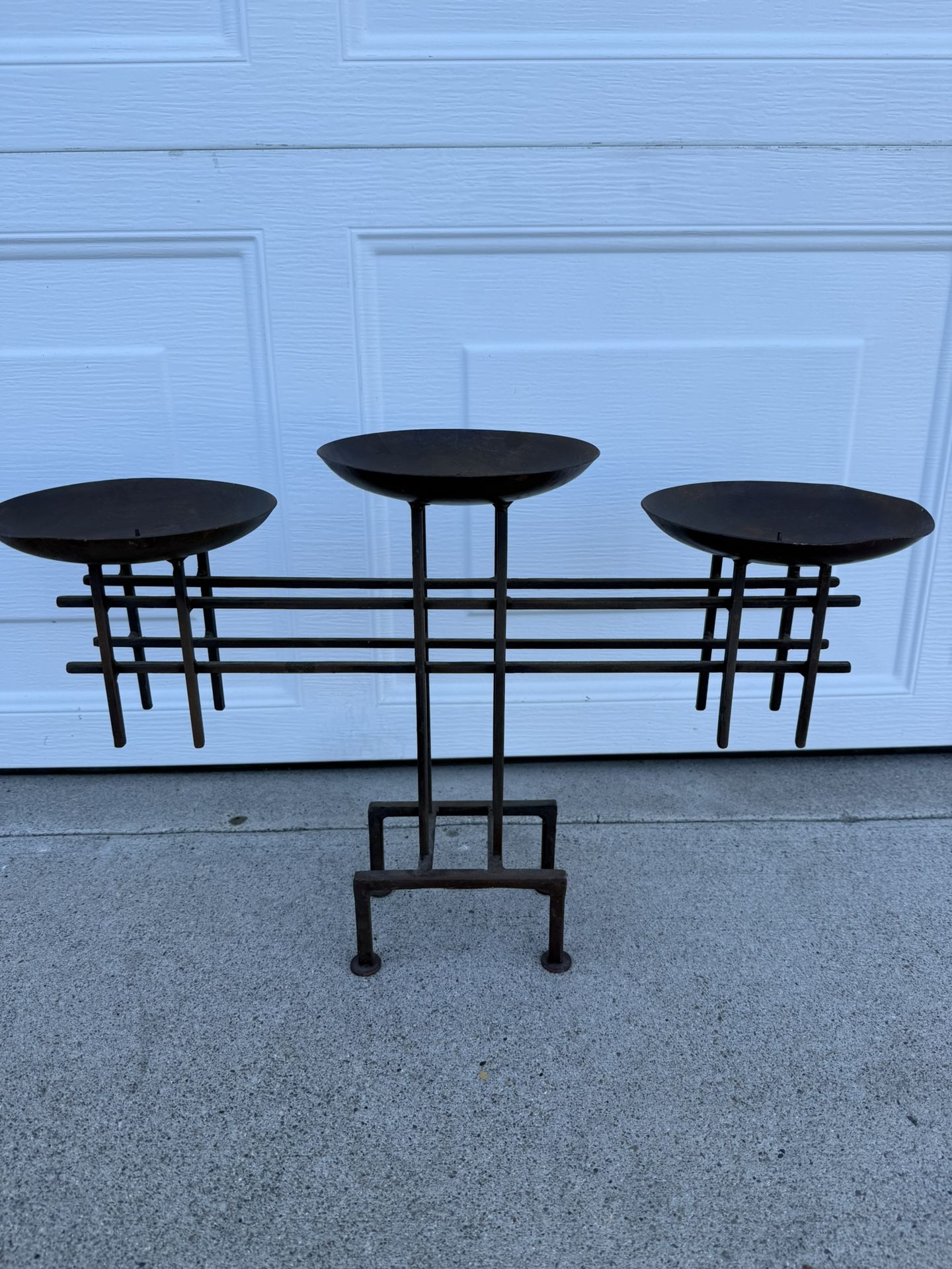 Vintage wrought-iron candle holder 23” length