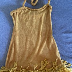 Yellow Fringe Mini dress