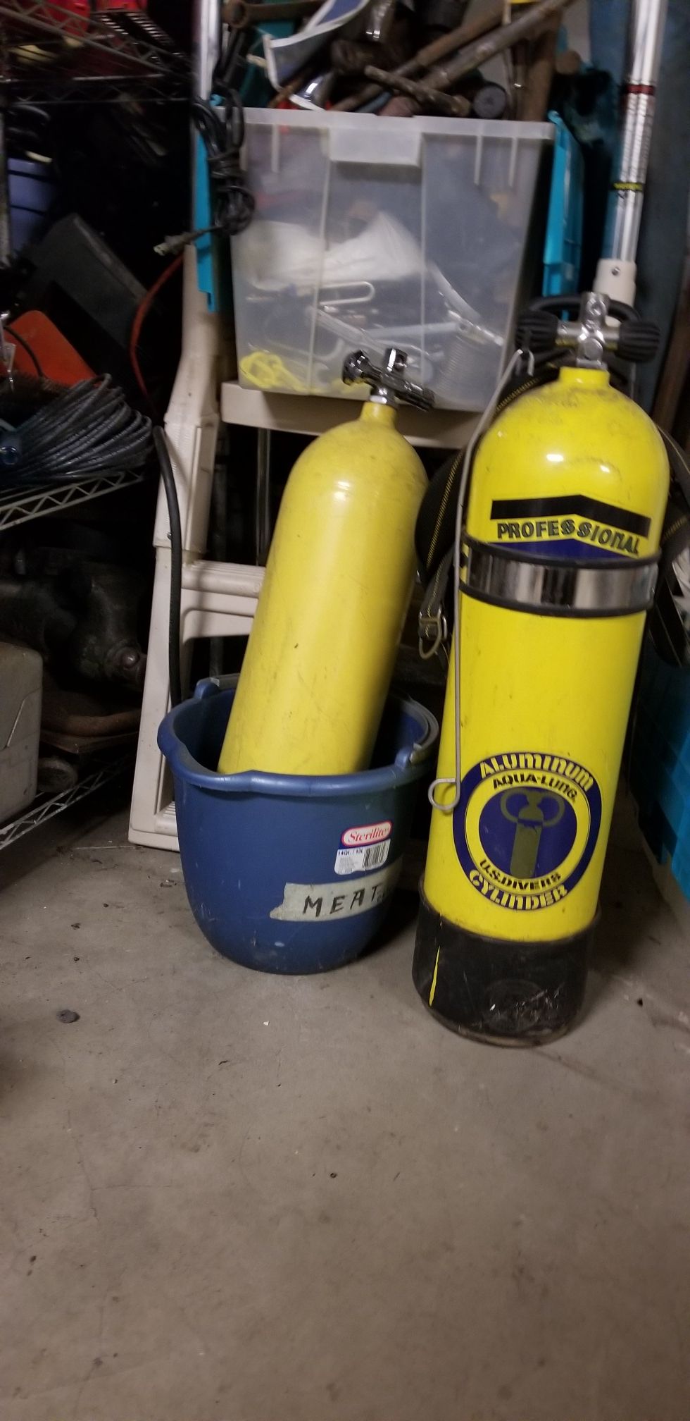 Scuba diving tanks, etc.