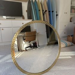 West Elm Bronze Circle Mirror