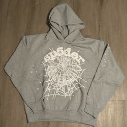Grey Sp5der Hoodie 