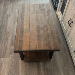 Rustic Wood Coffee Table  