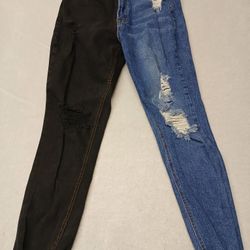 Almost Famous (5) Womens Multicolor 2 Tone Jeans