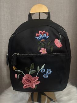 Black Floral Backpack 🎒 