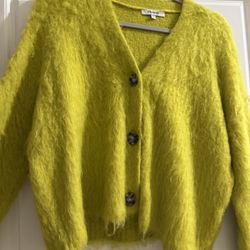 Madewell Wool Yellow Cardigan