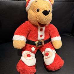 Disney Winnie The Pooh Xmas Ready Plush Great Condition 