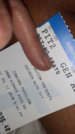 Incubus with 311 tickets