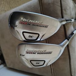 Nickent 3DX Ironwood DC #3 & #5 Hybrid Golf Clubs (20° & 26°) w/graphite shafts