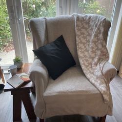 Fabric Wingback Chair 