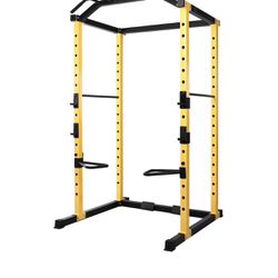 Everyday Essentials 1000-Pound Capacity Multi-Function Adjustable Power Cage with J-Hooks