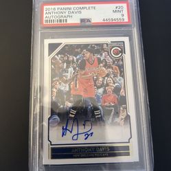 2016 Anthony Davis Autographed Psa 9