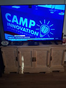 65 Inch Roku TV Cabinet And DVD Player