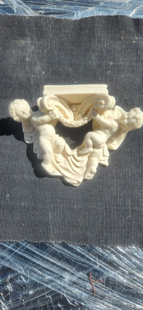 Vintage G. Ruggeri Cherub Wall Shelf