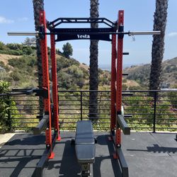 Vesta Fitness HR1000 | Adjustable Bench | 230lb Bumpers Olympic Weight | 7ft Olympic Barbell | Fitness | Gym Equipment | FREE DELIVERY 🚚 