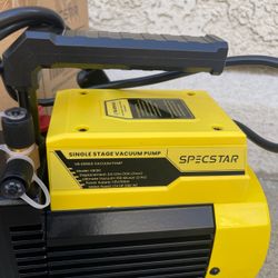SPECSTAR 110V 1/4 HP 3.5 CFM Single Stage Rotary Vane HVAC Air Vacuum Pump for R12 R22 R134a R410a Systems 330ml Oil Included